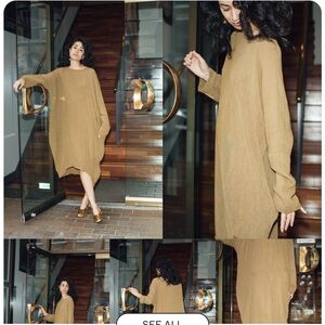 Black Crane bud dress - Coffee. Size M